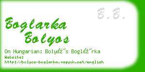 boglarka bolyos business card
